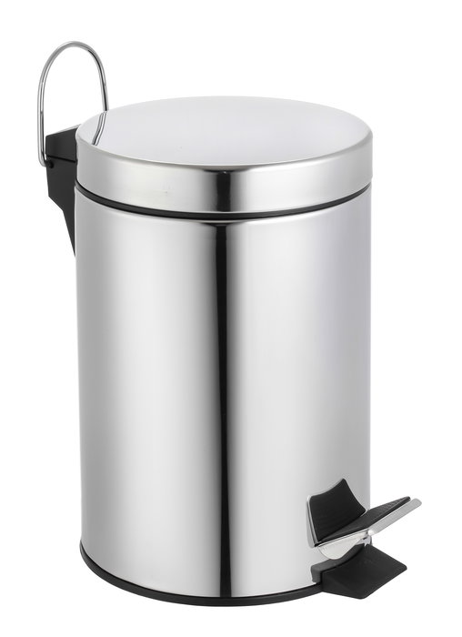 Confortime Cubo de Basura de Metal con Pedal, 3 Litros, 17.2 cm Ancho x 25.8 cm Alto x 24 cm Largo (6 Unidades)