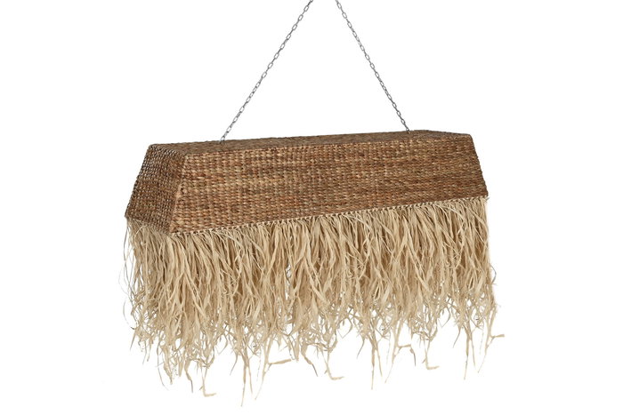 DKD Home Decor Lámpara de Techo de Fibras Naturales 138x26x33