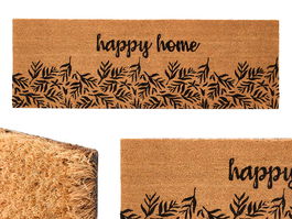 Giftdecor Felpudo Casa Feliz 40x120 cm Fibra de Coco y Plástico PVC (Set de 6)