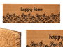 Giftdecor Felpudo Casa Feliz 40x120 cm Fibra de Coco y Plástico PVC (Set de 6)