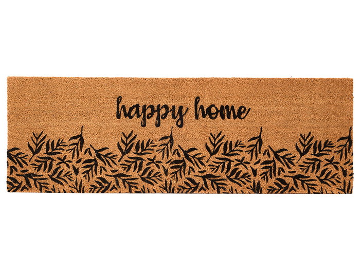 Giftdecor Felpudo Casa Feliz 40x120 cm Fibra de Coco y Plástico PVC (Set de 6)