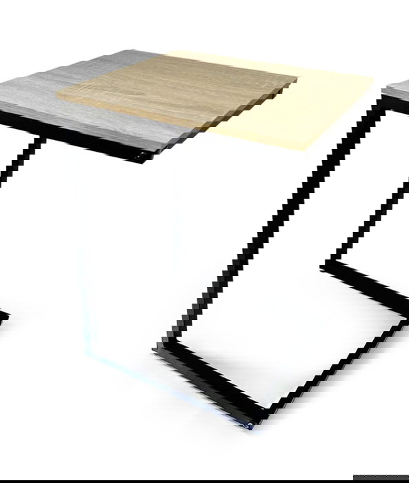 Inde Soporte Auxiliar Sofá Madera-Metal 40x30x60 cm (3 Unidades)