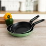 Quid Set de 2 Sartenes de Aluminio Prensado BOHO 20/24 cm Verde