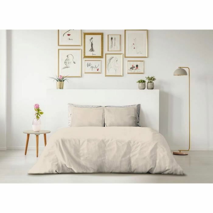 Lovely Home Juego Nórdico 240x260 cm Beige Crema 100% Algodón Lovely Home Juego Nórdico 240x260 cm Beige Crema 100% Algodón