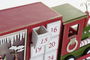 DKD Home Decor Calendario Adviento Navidad Tren Blanco Rojo 43 x 17 x 9.5 cm (2 Unidades)
