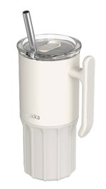 QUOKKA Taza Termo Umi Ivory 720ml, Acero Inoxidable con Base de Silicona, Taza Quokka