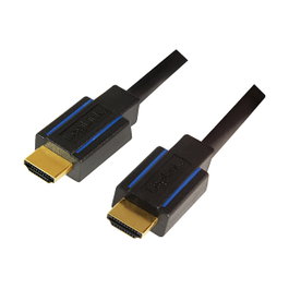 LogiLink Cable HDMI 4K/60 Hz, A/M a A/M, 3 m, negro/azul
