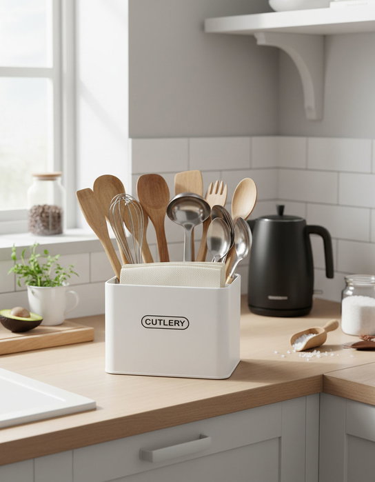 Inde Organizador de Cubiertos y Servilletas de Metal, Pack de 6 Unidades