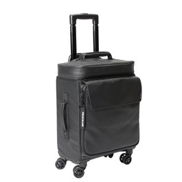 MAGMA Cabin-Trolley Solid Blaze Negro, Maleta de Cabina Rígida con Ruedas Giratorias 360°, Compartimento para Portátil hasta 17", Material RPET Reciclado, Cremalleras YKK AquaGuard