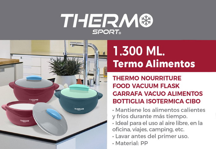 Thermosport Termo Alimentos Plástico 1300 ml (12 Unidades) Thermosport Termo Alimentos Plástico 1300 ml (12 Unidades)
