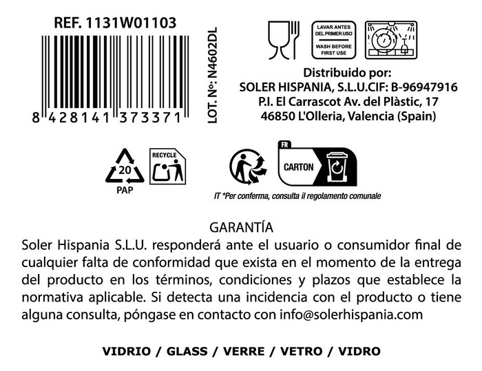 La Mediterranea Vaso Monans Elis 34cl La Mediterranea Vaso Monans Elis 34cl