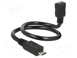 DeLOCK Cable USB 2.0 Micro-B Macho a Hembra OTG, 0,35 m