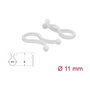 DeLOCK Kabeldriller Ø 11 mm transparente, 100 piezas