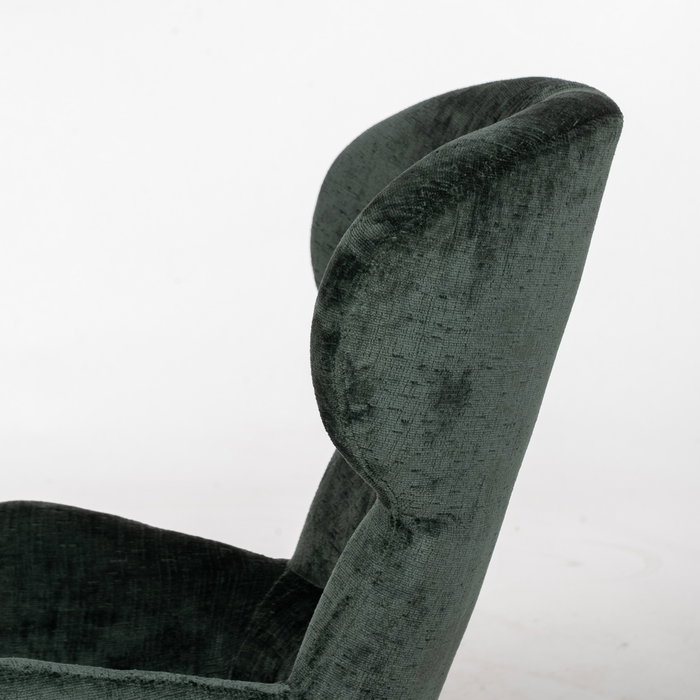 Sillón Giratorio Verde Tejido-Metal 78 X 84,50 X 104,50 cm