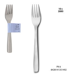My Bar Set de 10 Tenedores Lunch Hotel Basic 18/0 Colección Hotel Vibrado