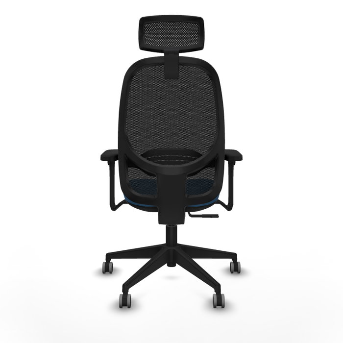 PIQUERAS Y CRESPO Silla de oficina Cilanco con mecanismo Sincro, Azul claro y Negro