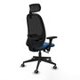 PIQUERAS Y CRESPO Silla de oficina Cilanco con mecanismo Sincro, Azul claro y Negro