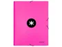 Antartik Carpeta de Gomas Tres Solapas Cartón Forrado A4 Rosa