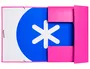 Antartik Carpeta de Gomas Tres Solapas Cartón Forrado A4 Rosa