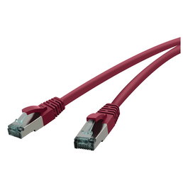 RED Patchkabel Cat.6a S/FTP RJ45 Macho a Macho, 3m, Rojo, AWG 27/7, 10GBase-T, Cable Directo - 2713-13-0033