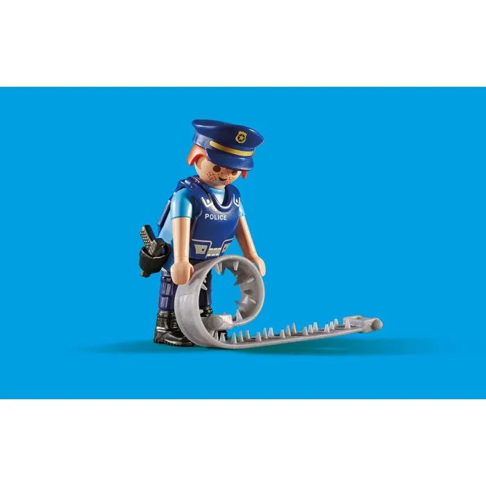 Playmobil PLAYMOBIL 6878 Control de Carretera Policial, Acción Urbana, con Perro y Accesorios para Niños 4+