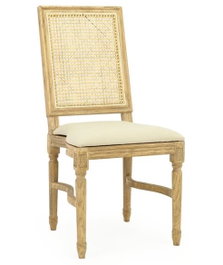 DKD Home Decor Silla Olmo y Ratán Apilable Natural