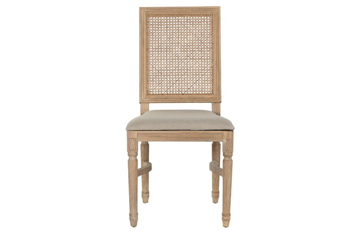 DKD Home Decor Silla Olmo y Ratán Apilable Natural DKD Home Decor Silla Olmo y Ratán Apilable Natural