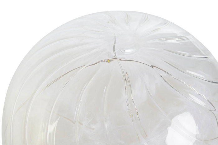 DKD Home Decor Decoración Luminosa Transparente Natural Cristal y LED 15 x 15 x 15 cm