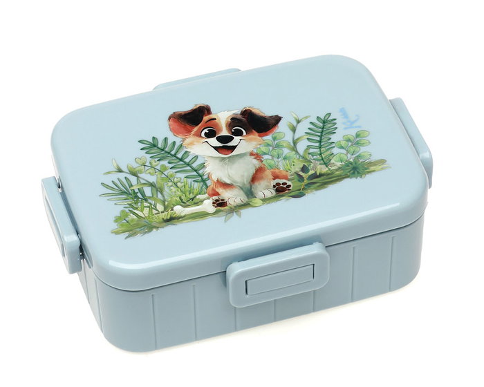 KioKids Caja de Almuerzo Infantil con Compartimentos - Azul - Colección Lovely Friends con Divisor Interno - Autonomía +4 Meses