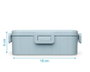 KioKids Caja de Almuerzo Infantil con Compartimentos - Azul - Colección Lovely Friends con Divisor Interno - Autonomía +4 Meses