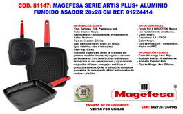 MAGEFESA FINSTOCK ARTIS PLUS+ Base de Asador de Aluminio 28x28 cm