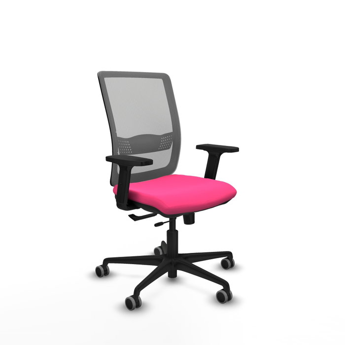PIQUERAS Y CRESPO Silla de oficina Haches Rosa y Gris con mecanismo Sincro/Traslack PIQUERAS Y CRESPO Silla de oficina Haches Rosa y Gris con mecanismo Sincro/Traslack
