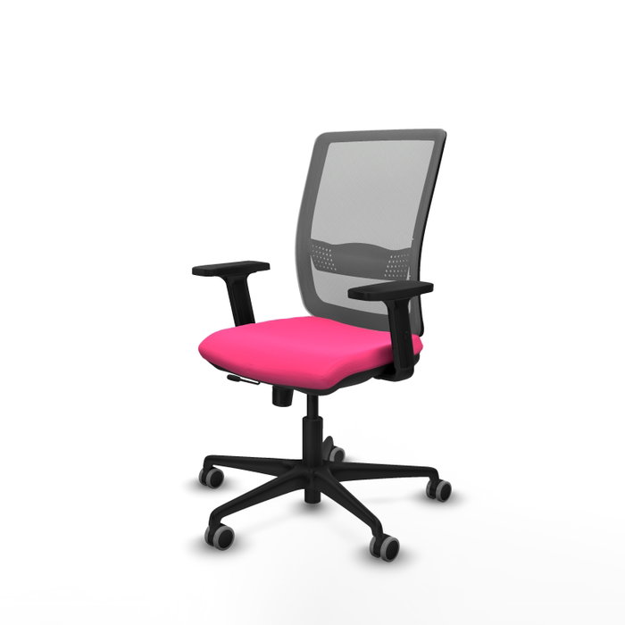 PIQUERAS Y CRESPO Silla de oficina Haches Rosa y Gris con mecanismo Sincro/Traslack PIQUERAS Y CRESPO Silla de oficina Haches Rosa y Gris con mecanismo Sincro/Traslack