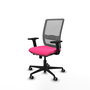 PIQUERAS Y CRESPO Silla de oficina Haches Rosa y Gris con mecanismo Sincro/Traslack
