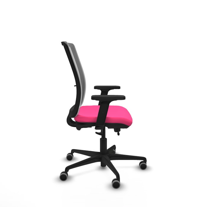 PIQUERAS Y CRESPO Silla de oficina Haches Rosa y Gris con mecanismo Sincro/Traslack PIQUERAS Y CRESPO Silla de oficina Haches Rosa y Gris con mecanismo Sincro/Traslack
