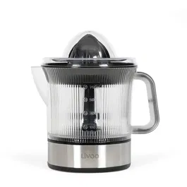 Livoo Exprimidor Eléctrico de Cítricos DOD210 - 40W, Conos Grande y Pequeño, Acero Inoxidable/Negro