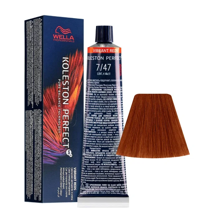 Wella Professionals Koleston Perfect Me+ 7/47 Medium Blonde Red Brown Wella Professionals Koleston Perfect Me+ 7/47 Medium Blonde Red Brown