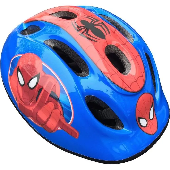 Stamp Set Casco + Coderas y Rodilleras Spiderman Marvel Ajustable para Cabeza 50/56cm