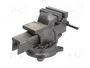 PROLINE Prensa de tornillo de mesa de 125mm con yunque y base rotativa