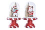 DKD Home Decor Figuras de Resina con LED Surtido de 2 Unidades, Blanco y Rojo