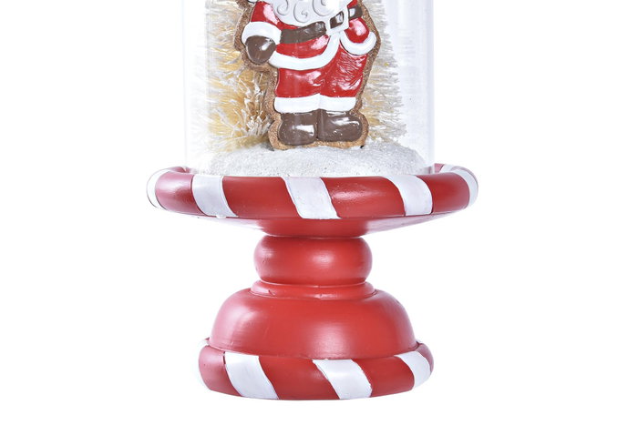 DKD Home Decor Figuras de Resina con LED Surtido de 2 Unidades, Blanco y Rojo