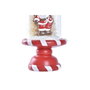 DKD Home Decor Figuras de Resina con LED Surtido de 2 Unidades, Blanco y Rojo