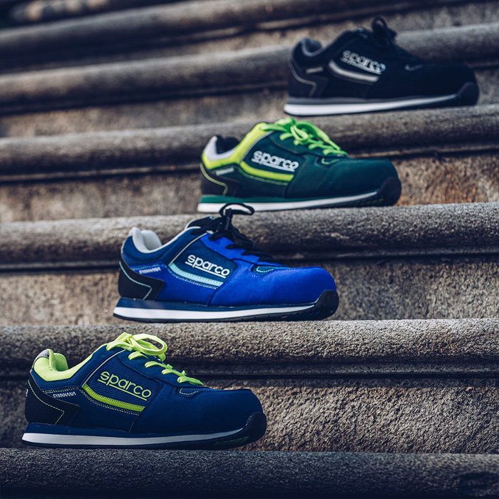 Sparco Gymkhana Seb Zapatillas de Seguridad Talla 42 Verde-Amarillo