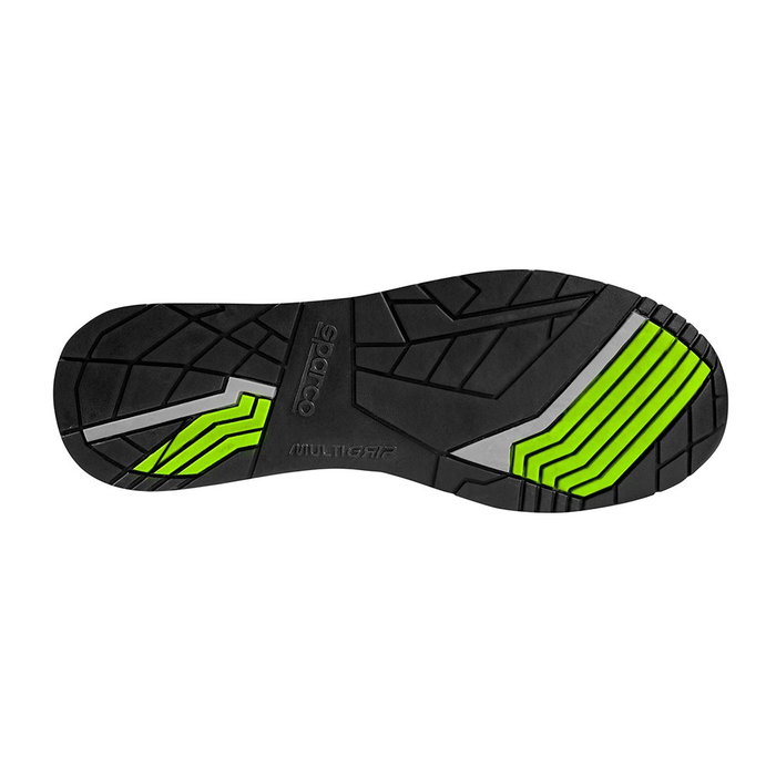 Sparco Gymkhana Seb Zapatillas de Seguridad Talla 42 Verde-Amarillo