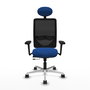 PIQUERAS Y CRESPO Silla de oficina Zulema Azul/Negro con Mecanismo Sincro/Traslack