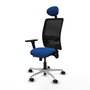 PIQUERAS Y CRESPO Silla de oficina Zulema Azul/Negro con Mecanismo Sincro/Traslack
