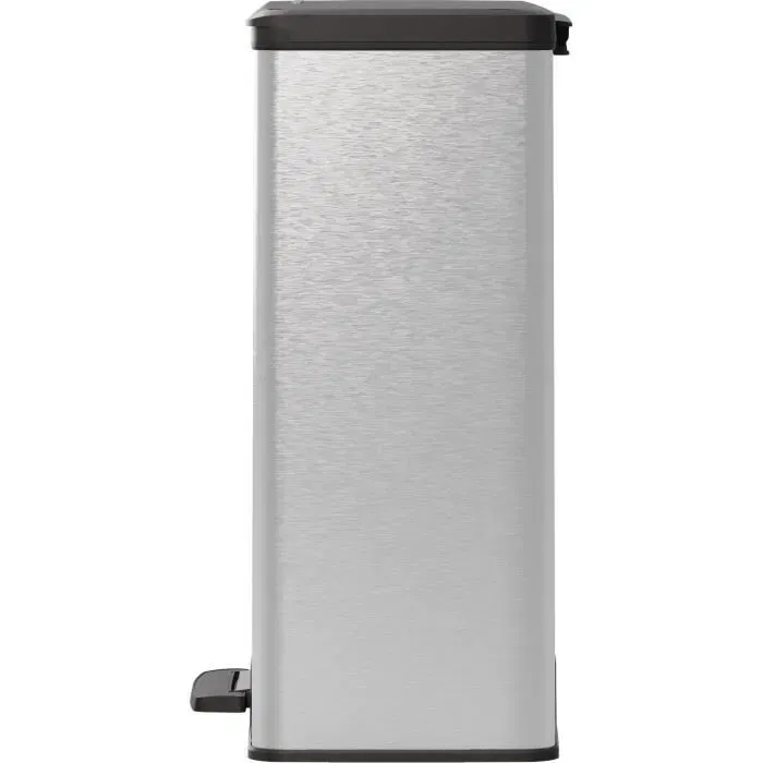 Curver Cubo de basura rectangular DECO BIN 65L Gris metalizado 49 x 29 x 61 cm CUR3253924839967