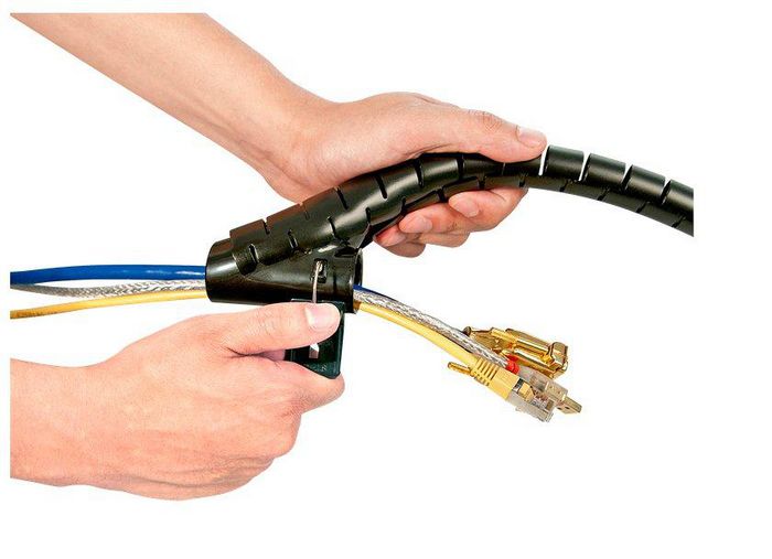 Lindy Organizador de cables espiral flexible 40581 Negro 5000 mm Lindy Organizador de cables espiral flexible 40581 Negro 5000 mm