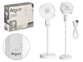 Argon Ventilador de Pie USB 10W Blanco 32x28.5x11 cm (Set de 4)