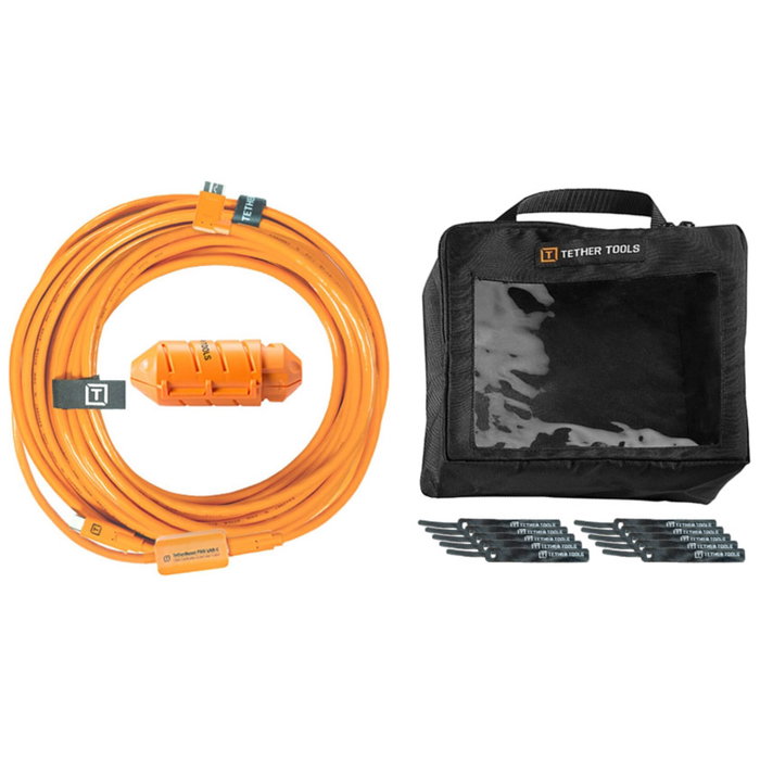 Tether USB-C a Micro-B Cable System 9,4 m Naranja Tether USB-C a Micro-B Cable System 9,4 m Naranja